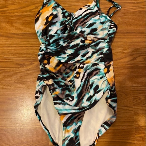 Aqua Green One Piece Bathing Suit Size Small (DM) - Picture 1 of 6